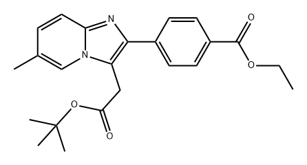 Imidazo[1,2-a]pyridine-3-acetic acid, 2-[4-(ethoxycarbonyl)phenyl]-6-methyl-, 1,1-dimethylethyl ester