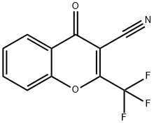 4H-1-Benzopyran-3-carbonitrile, 4-oxo-2-(trifluoromethyl)- Struktur