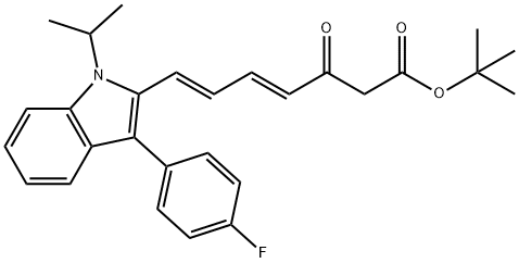 Fluvastatin 3-Oxo-4,6-diene O-tert-Butyl Ester Struktur