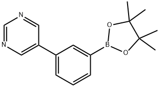 Pyrimidine, 5-[3-(4,4,5,5-tetramethyl-1,3,2-dioxaborolan-2-yl)phenyl]- Struktur