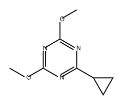 1,3,5-Triazine, 2-cyclopropyl-4,6-dimethoxy- Struktur