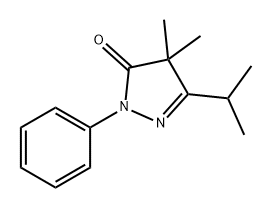 3H-Pyrazol-3-one, 2,4-dihydro-4,4-dimethyl-5-(1-methylethyl)-2-phenyl- Struktur