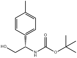 tert-butyl N-[(1S)-2-hydroxy-1-(4-methylphenyl)ethyl]carbamate Struktur