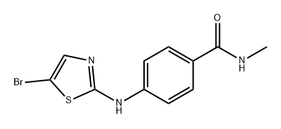 Benzamide, 4-[(5-bromo-2-thiazolyl)amino]-N-methyl- Struktur