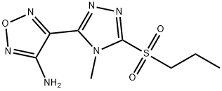 4-[4-METHYL-5-(PROPYLSULFONYL)-4H-1,2,4-TRIAZOL-3-YL]-1,2,5-OXADIAZOL-3-AMINE Struktur