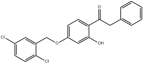 JR-6993, 1-(4-(2,5-Dichlorobenzyloxy)-2-hydroxyphenyl)-2-phenylethanone, 97% Struktur