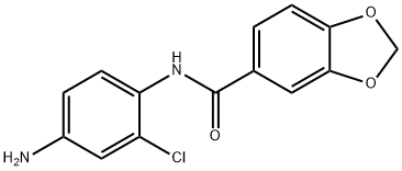 N-(4-amino-2-chlorophenyl)-1,3-benzodioxole-5-carboxamide Struktur