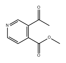 4-Pyridinecarboxylic acid, 3-acetyl-, methyl ester Struktur