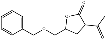 Pentonic acid, 2-acetyl-2,3-dideoxy-5-O-(phenylMethyl)-, .gaMMa.-lactone (9CI) Struktur