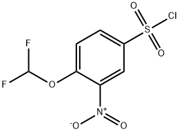 4-(Difluoromethoxy)-3-nitrobenzenesulphonyl chloride Struktur