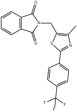 1H-Isoindole-1,3(2H)-dione, 2-[[4-methyl-2-[4-(trifluoromethyl)phenyl]-5-thiazolyl]methyl]- Struktur