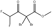 Butanoic acid, 2,2-dibromo-4,4-difluoro-3-oxo-, methyl ester Struktur