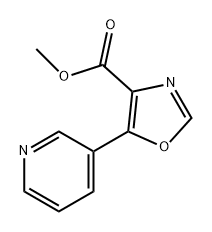 4-Oxazolecarboxylic acid, 5-(3-pyridinyl)-, methyl ester Struktur