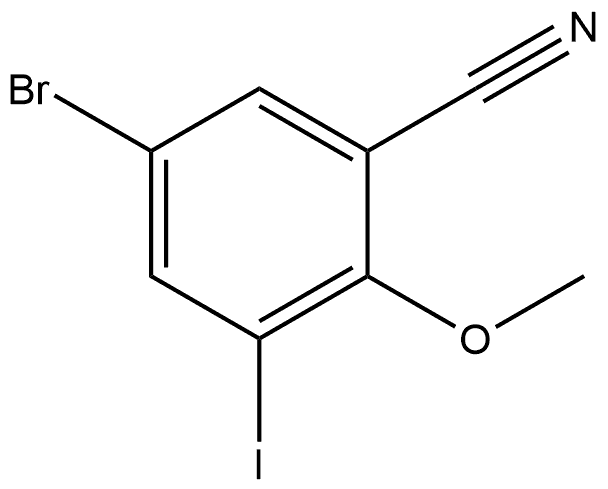 5-Bromo-3-iodo-2-methoxybenzonitrile Struktur