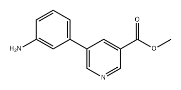 3-Pyridinecarboxylic acid, 5-(3-aminophenyl)-, methyl ester Struktur