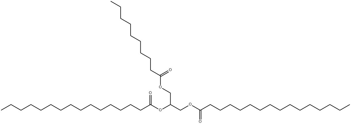 1,2-Dipalmitoyl-3-Decanoyl-rac-glycerol Struktur