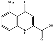 2-Quinolinecarboxylicacid,5-amino-1,4-dihydro-4-oxo-(9CI) Struktur