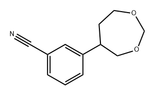 Benzonitrile, 3-(1,3-dioxepan-5-yl)- Struktur