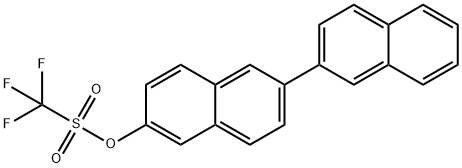 Methanesulfonic acid, 1,1,1-trifluoro-, [2,2'-binaphthalen]-6-yl ester Struktur