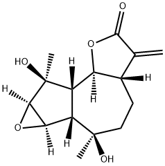 Oxireno[1,2]azuleno[4,5-b]furan-2(3H)-one, decahydro-6,8-dihydroxy-6,8-dimethyl-3-methylene-, (3aS,6R,6aS,6bR,7aR,8S,8aS,8bS)-