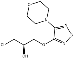 2-Propanol, 1-chloro-3-[[4-(4-morpholinyl)-1,2,5-thiadiazol-3-yl]oxy]-, (2R)- Struktur