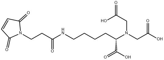 L-Lysine, N2,N2-bis(carboxymethyl)-N6-[3-(2,5-dihydro-2,5-dioxo-1H-pyrrol-1-yl)-1-oxopropyl]- Struktur