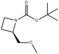 1-Azetidinecarboxylic acid, 2-(methoxymethyl)-, 1,1-dimethylethyl ester, (2R)- Struktur