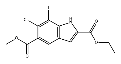 1H-Indole-2,5-dicarboxylic acid, 6-chloro-7-iodo-, 2-ethyl 5-methyl ester