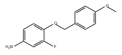 Benzenamine, 3-fluoro-4-[(4-methoxyphenyl)methoxy]- Struktur