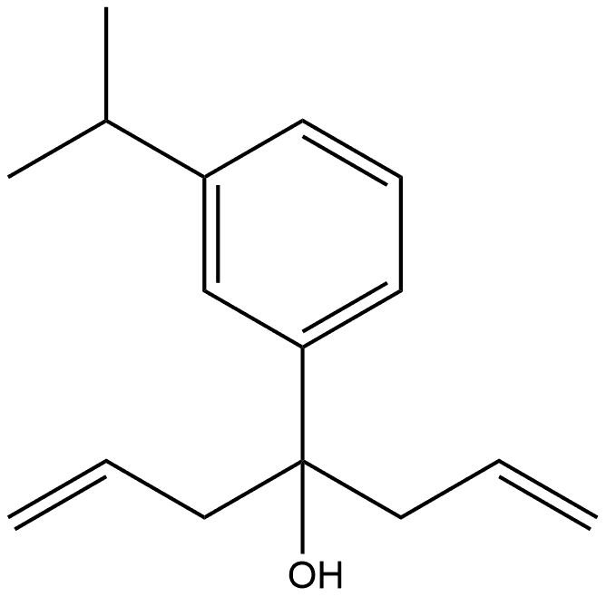 Benzenemethanol, 3-(1-methylethyl)-α,α-di-2-propen-1-yl- Structure