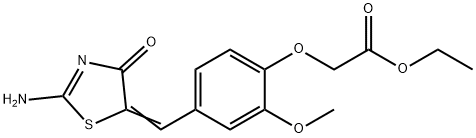 2-(4-((2-氨基-4-氧代噻唑-5(4H)-亞基)甲基)-2-甲氧基苯氧基)乙酸乙酯, 939228-52-1, 結(jié)構(gòu)式