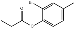 Phenol, 2-bromo-4-methyl-, 1-propanoate Struktur