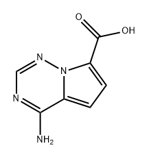 Pyrrolo[2,1-f][1,2,4]triazine-7-carboxylic acid, 4-amino- Struktur