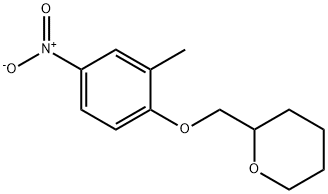 2H-Pyran, tetrahydro-2-[(2-methyl-4-nitrophenoxy)methyl]- Struktur