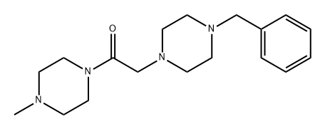 Piperazine, 1-methyl-4-[[4-(phenylmethyl)-1-piperazinyl]acetyl]- (9CI) Struktur