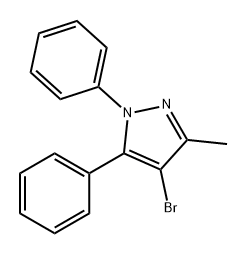 1H-Pyrazole, 4-bromo-3-methyl-1,5-diphenyl- Struktur