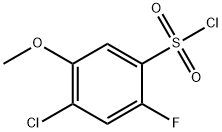 4-Chloro-2-fluoro-5-methoxybenzenesulphonyl chloride Struktur