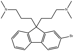 9H-Fluorene-9,9-dipropanamine, 2-bromo-N,N,N',N'-tetramethyl- Struktur