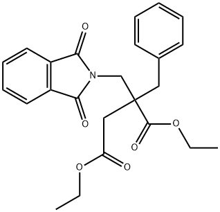 Butanedioic acid, 2-[(1,3-dihydro-1,3-dioxo-2H-isoindol-2-yl)methyl]-2-(phenylmethyl)-, 1,4-diethyl ester Struktur