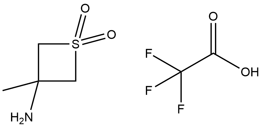 3-amino-3-methylthietane 1,1-dioxide hydrochloride 2,2,2-trifluoroacetate Struktur