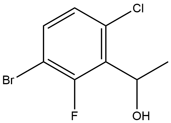 1-(3-bromo-6-chloro-2-fluorophenyl)ethanol Struktur