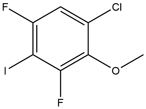 1-Chloro-3,5-difluoro-4-iodo-2-methoxybenzene Struktur