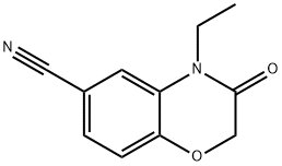 4-Ethyl-3,4-dihydro-3-oxo-2H-1,4-benzoxazine-6-carbonitrile Struktur