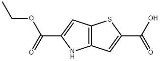 4H-Thieno[3,2-b]pyrrole-2,5-dicarboxylic acid, 5-ethyl ester Struktur