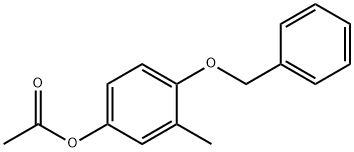 Phenol, 3-methyl-4-(phenylmethoxy)-, 1-acetate Struktur