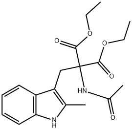 Propanedioic acid, 2-(acetylamino)-2-[(2-methyl-1H-indol-3-yl)methyl]-, 1,3-diethyl ester