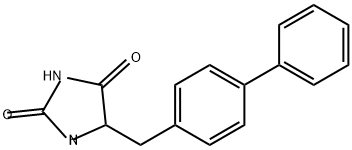 2,4-Imidazolidinedione, 5-([1,1'-biphenyl]-4-ylmethyl)- Struktur