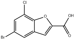 5-Bromo-7-chloro-1-benzofuran-2-carboxylic acid Struktur