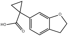 Cyclopropanecarboxylic acid, 1-(2,3-dihydro-6-benzofuranyl)- Struktur