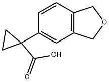 Cyclopropanecarboxylic acid, 1-(1,3-dihydro-5-isobenzofuranyl)- Struktur